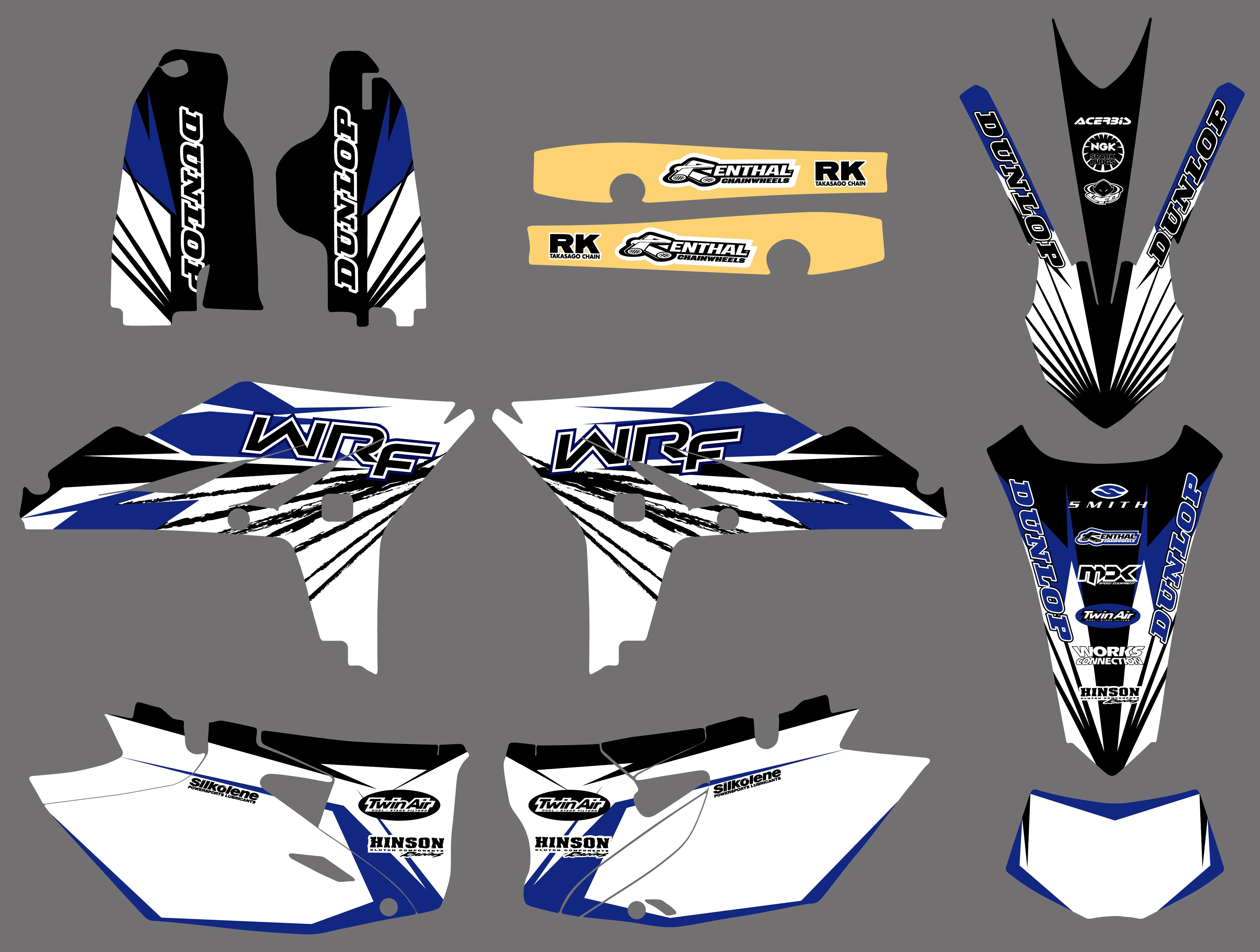 Новый стиль команда графики фоны наклейки для Yamaha WR450F WRF450 2012 2013 2014 2015 WRF 450 WR 450F|graphic