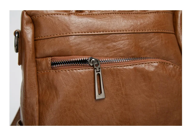 Женский рюкзак из мягкой ПУ кожи вместительный для отдыха и путешествий|Мужские