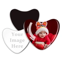 custom diy heart shape crystal glass fridge magnet with personalized photo romantic gifts for family baby birthday souvenir