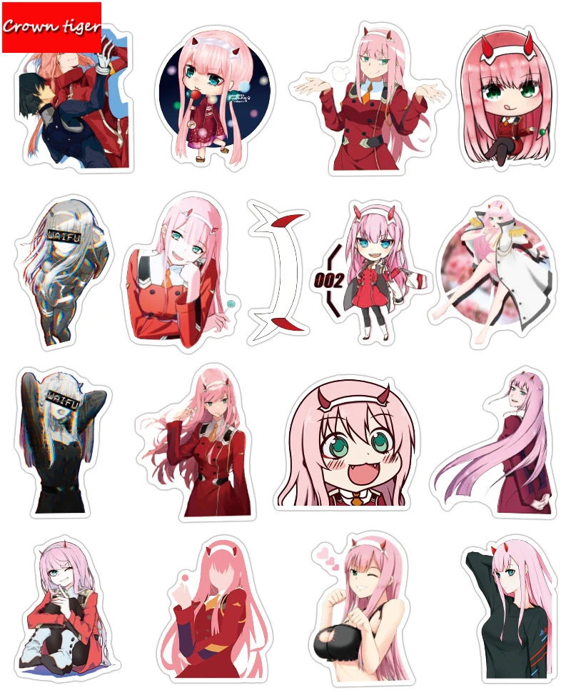 Аниме дорогой в Фране Zero Two 02 наклейки для косплея DIY граффити водонепроницаемые