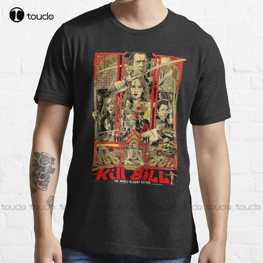 

Футболка Kill Bill с принтом в виде крови, женские рубашки для походов, индивидуальная футболка унисекс для подростков с цифровой печатью, женск...