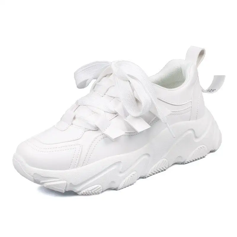 

New Spring Fashion Women Casual Shoes Leather Platform Shoes Women Sneakers Ladies Running White Trainers Chaussure Femme