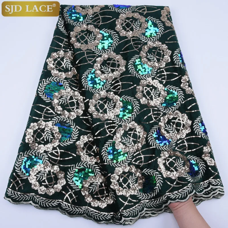 Высококачественные африканские бархатные кружевные ткани ручной работы