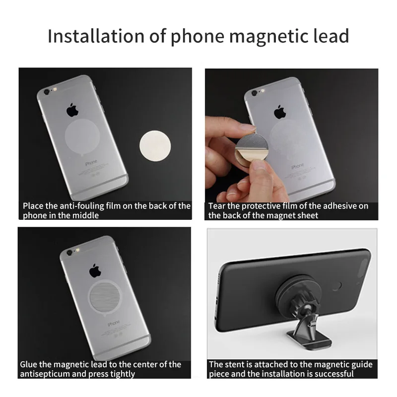 Мини магнитный автомобильный держатель для телефона крепление на приборную