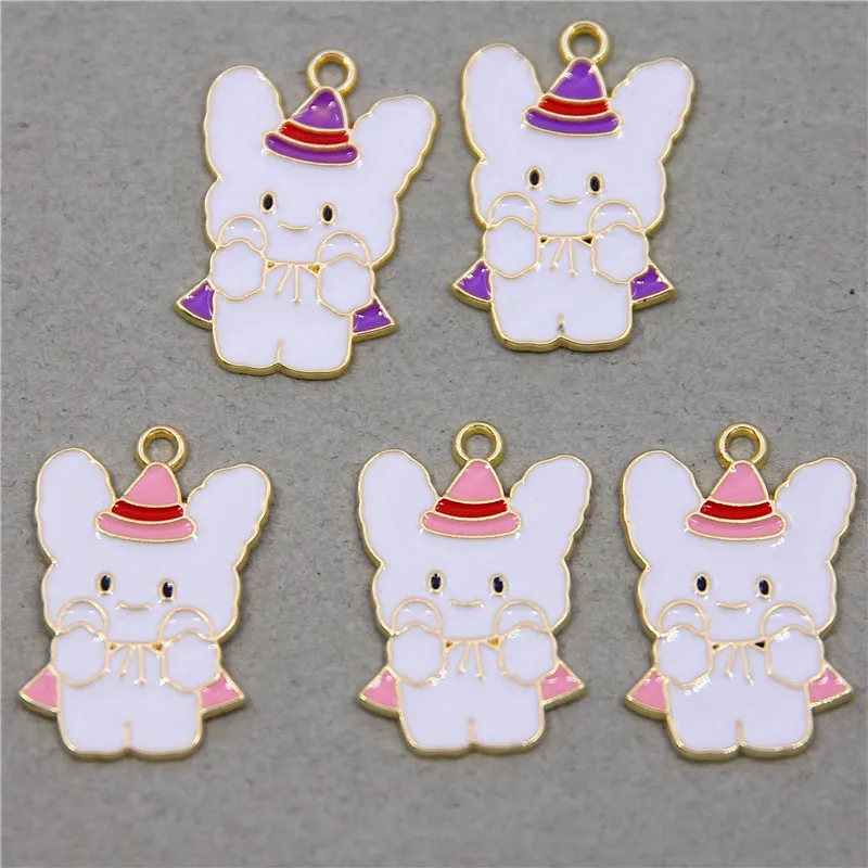 6pcs Color Alloy Enamel Butterfly Bear Charm Pendant For Necklace Bracelet Jewelry Making DIY Earring Findings | Украшения и