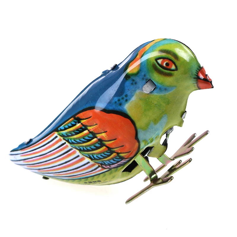 1pcs Vintage Wind-Up Magpie Bird Pecking Tin Toys For Children Mechanical Toy Kids |