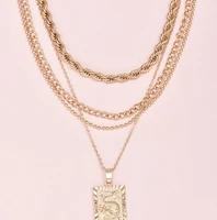fashion dragon shaped necklace personalized golden multi layer chain chocker fashione choker womens jewelry accessories