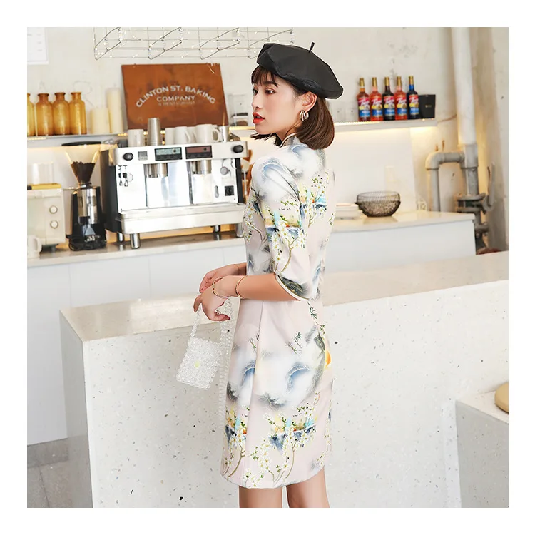 Winter Dress Clothe Elegant Retro Chinese Traditional Cheongsam Qipao New Year | Тематическая одежда и униформа