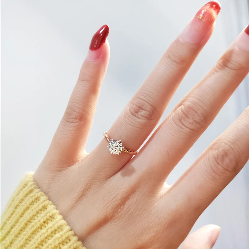 Luomansi S925 Серебряное 1CT 2CT 8 мм VVS1 Муассанит виноградное кольцо с сертификатом GRA