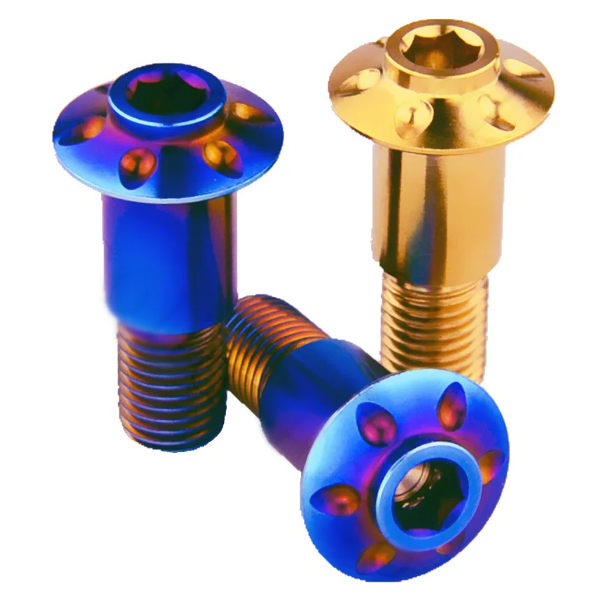 

2pcs M10 Titanium Bolt Brace Bolt Motorcycle Electric Motor Kickstand Bracket Burned Blue Color Ti Screws Ti Fasteners