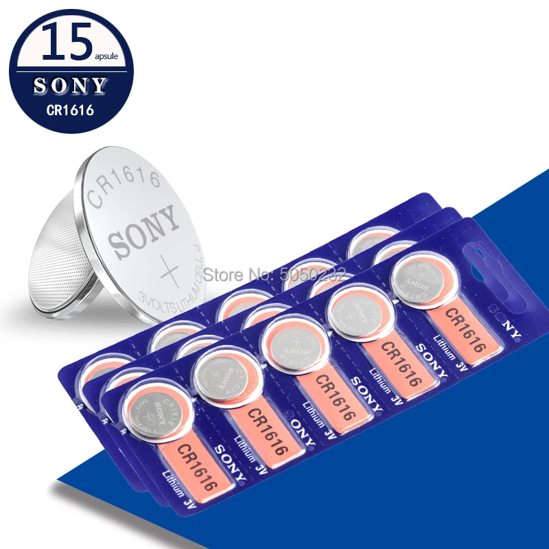 

15 шт., Литиевые кнопочные батарейки для Sony 50 мАч 3 в, CR1616 DL1616 BR1616 ECR1616 5021LC L11 LM1616 CR 1616