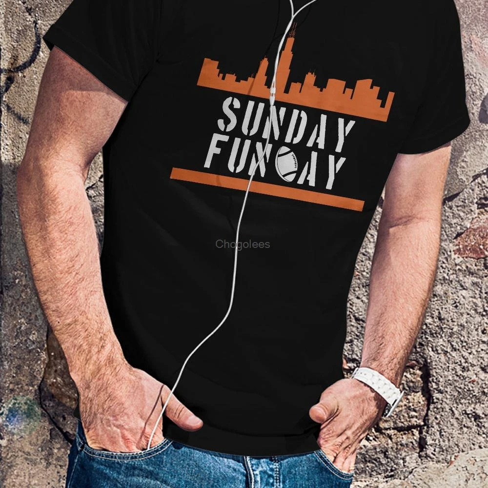 Футболка с принтом воскресенья Funday футболка Футбольная Спортивная ekend S M L XL XXL |