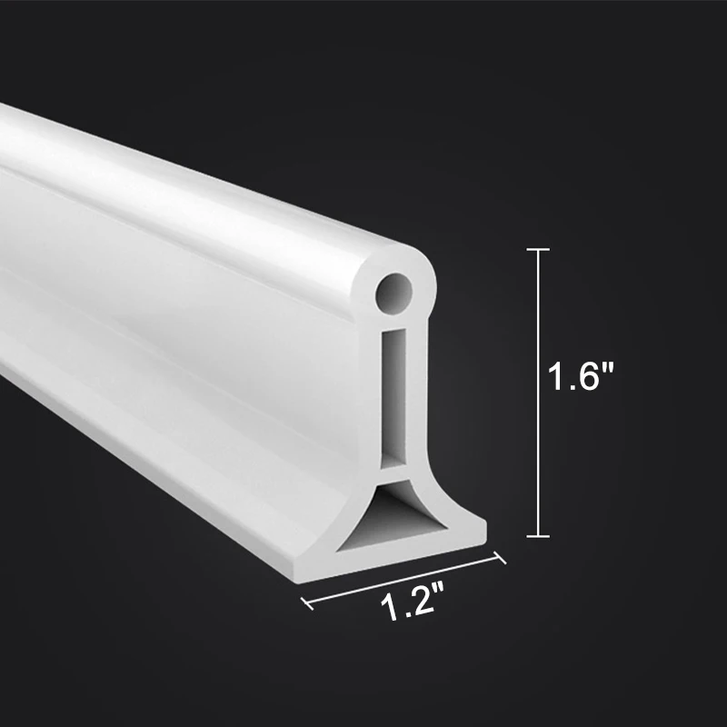 

50cm/90cm/120cm/150cm/200cm 40mm Hight Free Bending Bathroom/Kitchen Floor Shower Water Barrier Water Stopper Silicone