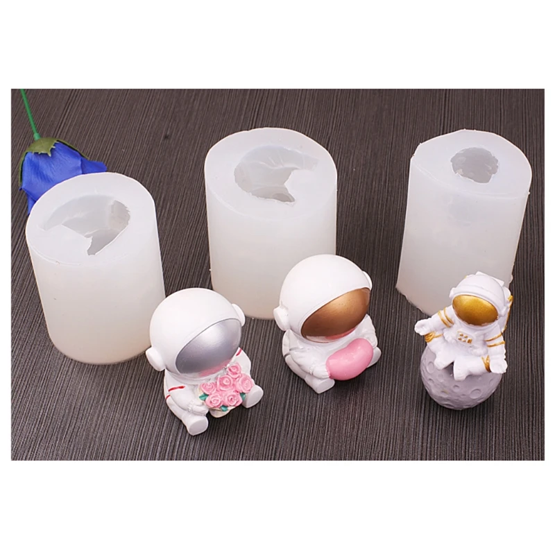 

G5GC Astronaut Candle Epoxy Resin Mold Aromatherapy Plaster Silicone Mould DIY Crafts Jewelry Casting Tools
