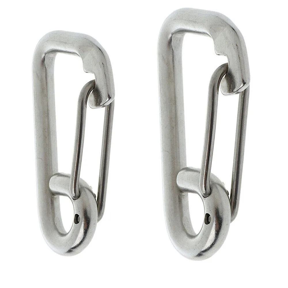 304 Stainless Steel Key Buckle Snap Spring Clip Hook Carabiner M6 M8 M10 M12 | Спорт и развлечения