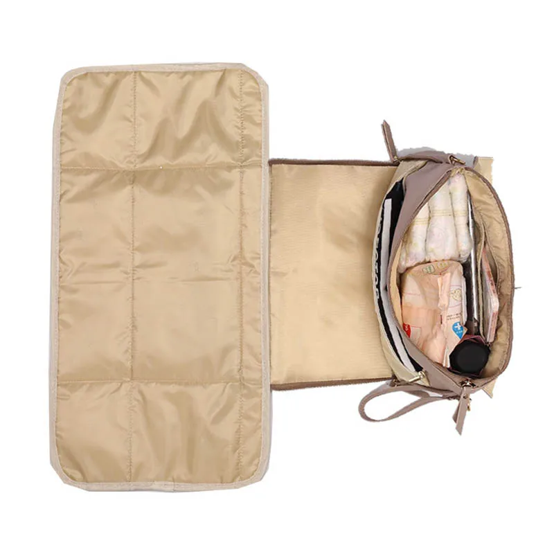 Bolsa de pa&ntilde;ales colgante para cochecito, bolsa para mensaje, cosm&eacute;tica para tel&eacute;fono m&oacute;vil, almohadilla para pa&ntilde;ales gratis, bolsa de viaje para mam&aacute;, accesorios para beb&eacute;-4