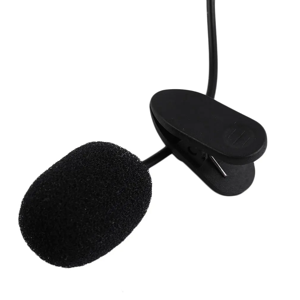 

External 3.5mm Clip-on Lapel Lavalier Microphone For Smart Phone PC Laptop PUO88
