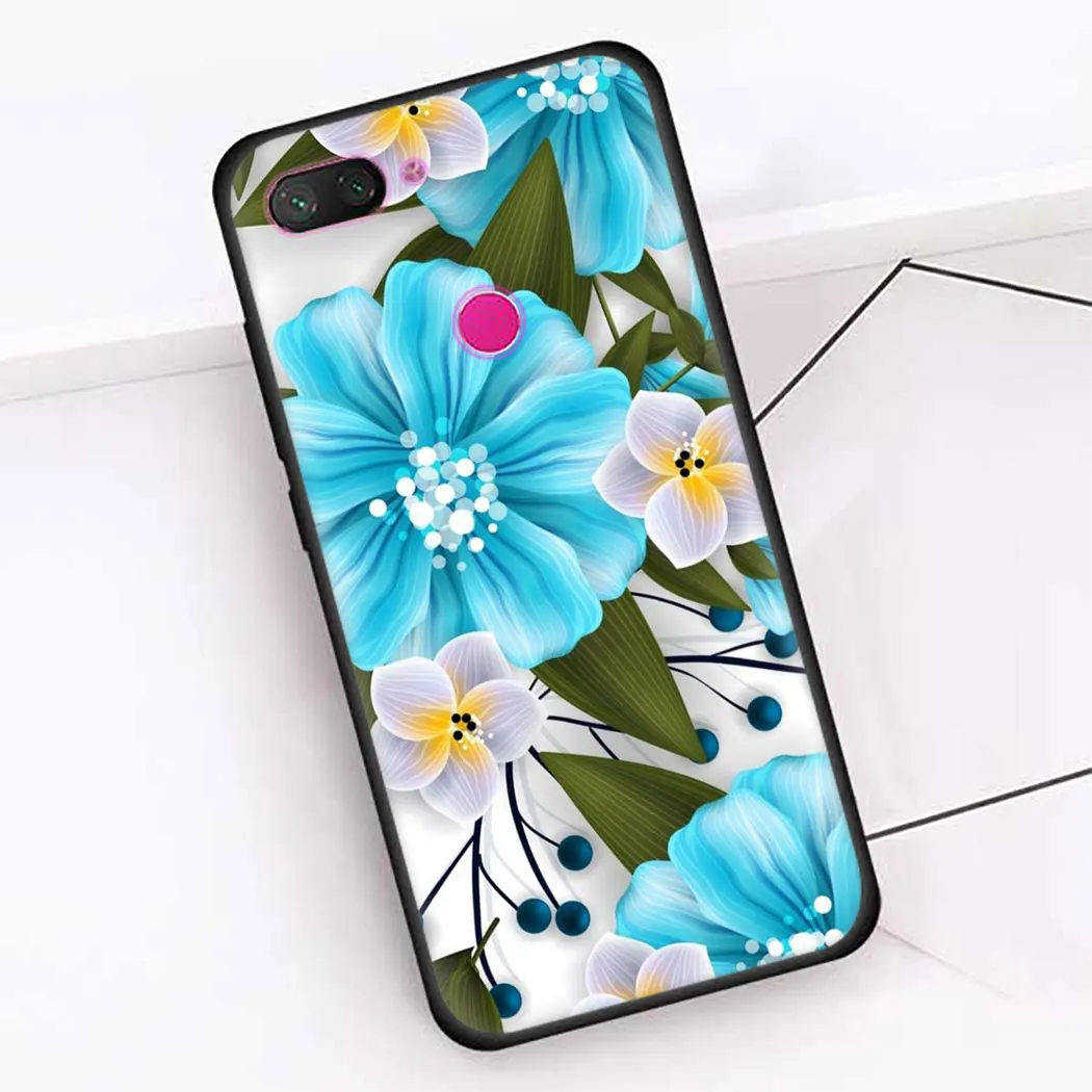 Мягкий силиконовый чехол для Redmi Note 5 6 7 8 Pro 5A 8T Prime 4X K30 Poco X2 черный телефона с розами