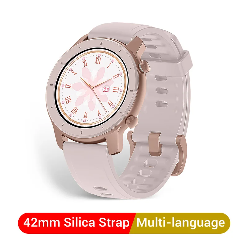 Cherry Blossom Pink Глобальная версия Amazfit GTR 42 мм Смарт-часы 5ATM Smartwatch 12 дней батарея gps управление музыкой для Xiaomi Android IOS - Цвет: Cherry Blossom Pink