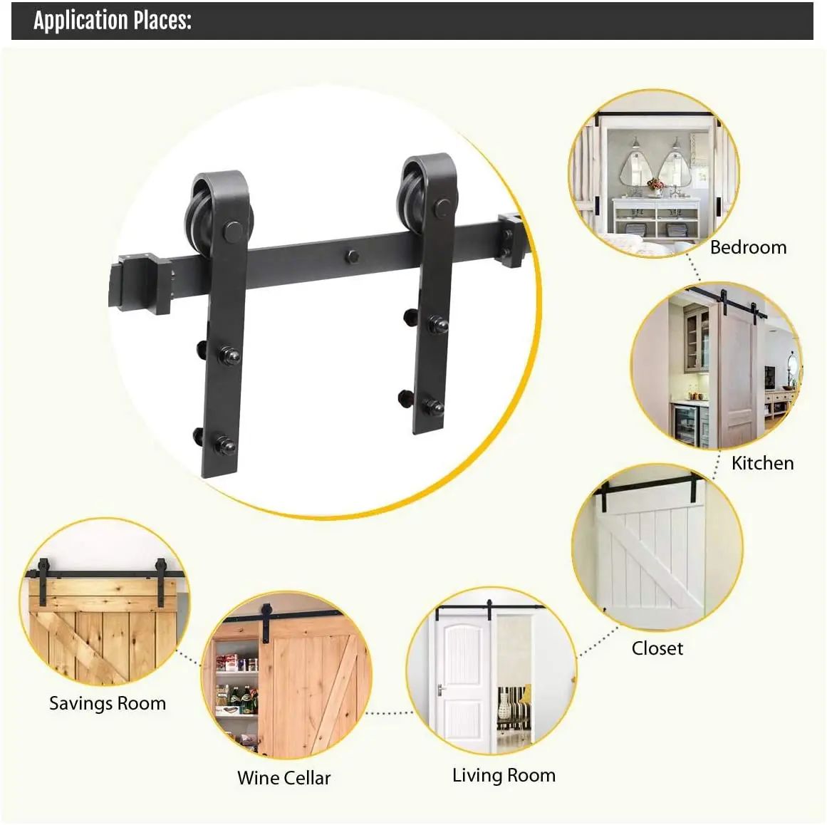 Комплект раздвижных дверей в рустикальном стиле черная классическая