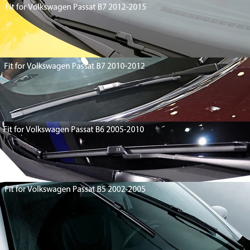 2 шт. резиновые передние щетки стеклоочистителя для Volkswagen Passat B5 B6 B7 2002-2015 |