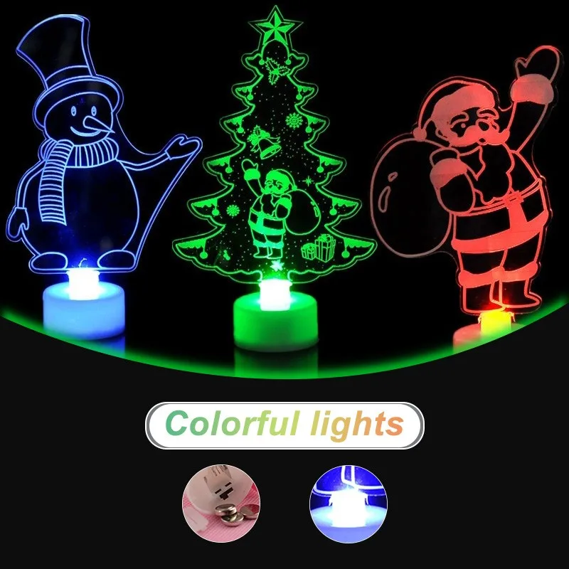 Новинка 2019 красочный акриловый декоративный светильник для рождественской елки