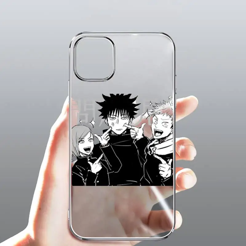 

Japanese Anime Jujutsu Kaisen Phone Case Transparent for Clear iPhone case 11 12 mini pro XS MAX 8 7 6 6S Plus X 5S SE 2020 XR
