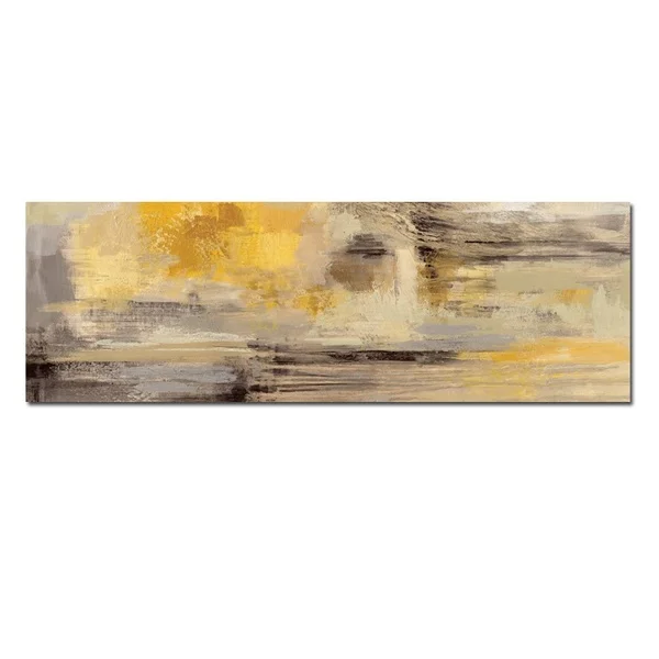 

Abstract Yellow Oil Painting Wall Art Pictures Painting Wall Art for Living Room Home Decor (No Frame)