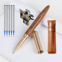 high quality new metal red sandalwood ebony chicken wing wood luxurious copper gift roller ball pen stationery office supplies