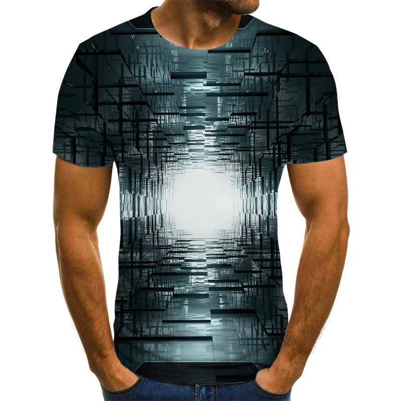 2020 Vertigo 3D круглая шея Мужская футболка тоннель печатная T shirtXXS 6XL|Мужские футболки|