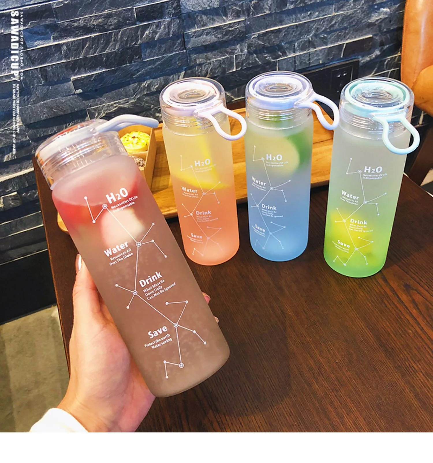 ZORRI стеклянная бутылка для воды шейкер звездное небо бутылка летняя свежая матовая стеклянная герметичная уличная скраб бутылки для воды 460 мл