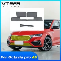 vtear car front grille insect net cover auto body exterior radiator rat proof panel trim accessories for skoda octavia pro a8