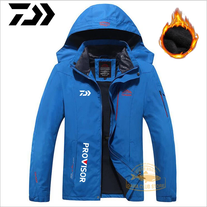 

Daiwa Outdoor Waterproof Fishing Jacket Windproof Raincoat Coldproof Sportswear Camping Hiking Detachable Hooded Coat for Fish