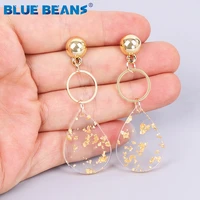 blue beans 2021 gold earrings for women drop earrings fashion jewelry long earrings acrylic girls boho girls dangle earring cc