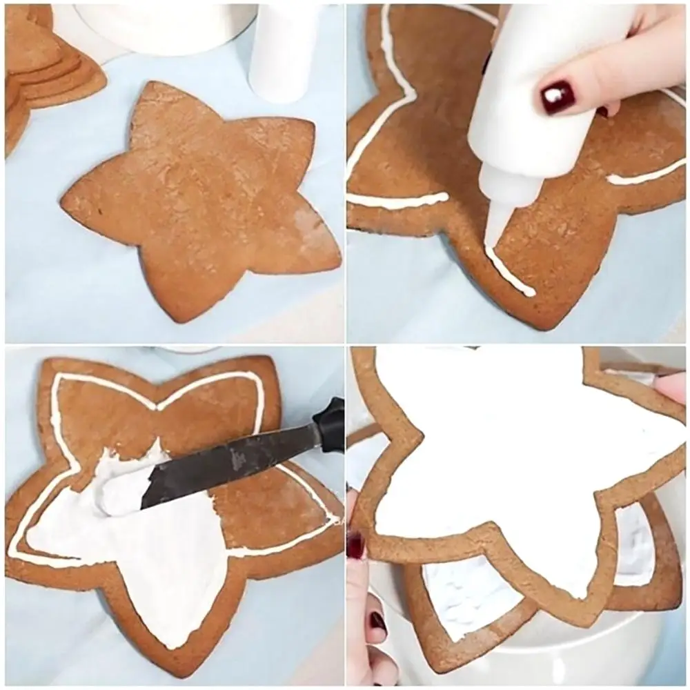 6 шт. 3D DIY Сердце Звезда цветок Рождественская елка печенье торт резак бисквит