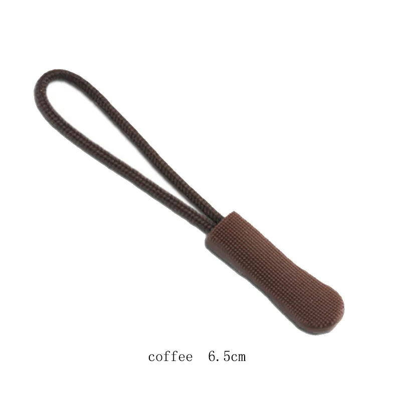coffee Рюкзак одежда резиновая молния Веревка концы застежка-молния Пряжка для принадлежности для одежды/сумок 5 шт - Цвет: coffee