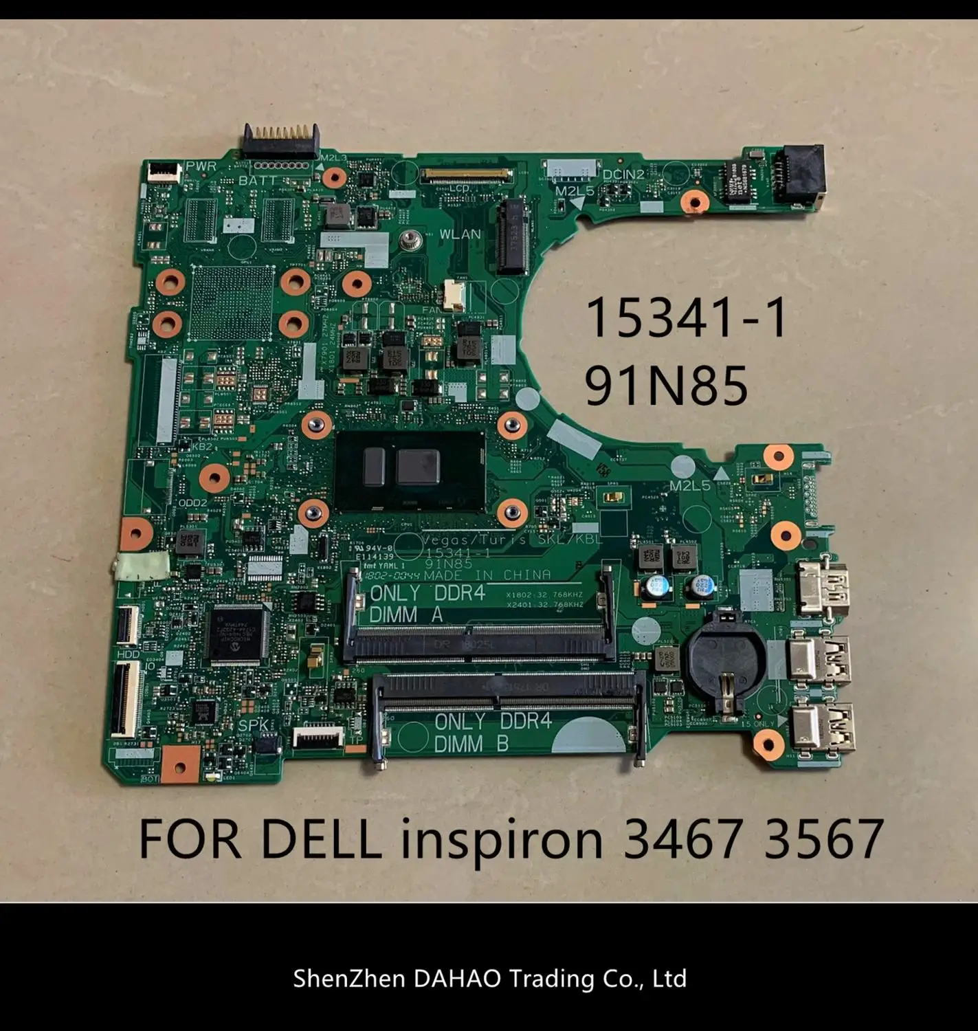 Для DELL Inspiron 3467 3567 материнская плата для ноутбука CN 0NP4RY 00MPJH 0RY2Y1 91N85 15341 1