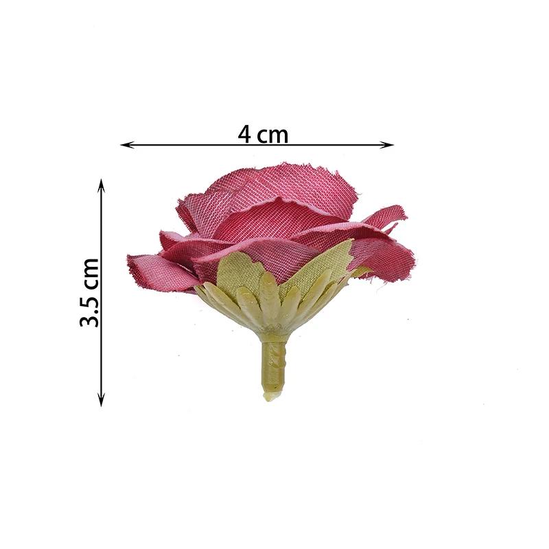 

10pcs Artificial Flower 4cm Silk Rose Flower Head Wedding Home Decoration Accessories DIY Wreath Gift Scrapbooking Craft Hotsale