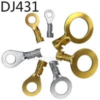 100pcs dj431 6b3 2a4 2a5b8b10b12c round terminal block o type lugs terminals cold pressed connector copper tab wiring nose
