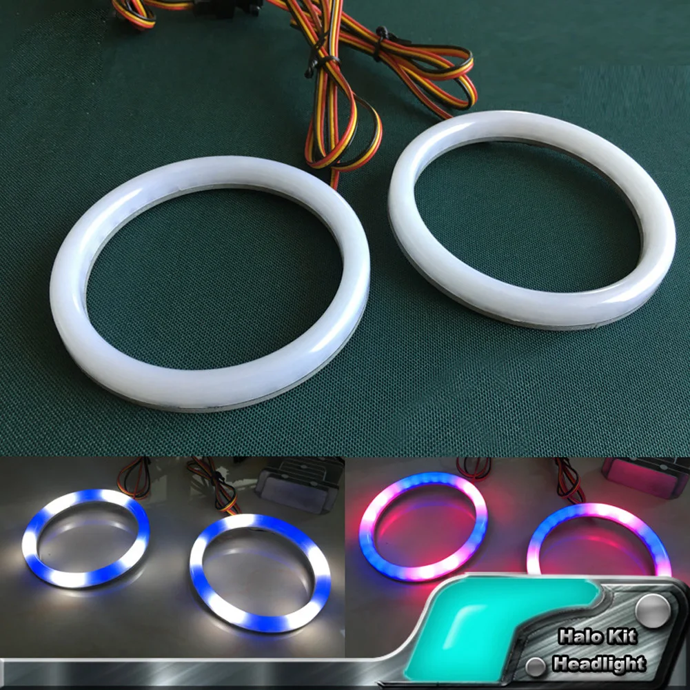 2 шт./компл. Rgb Ангельские глазки Bluetooth App Управление гало кольца Cob хлопок
