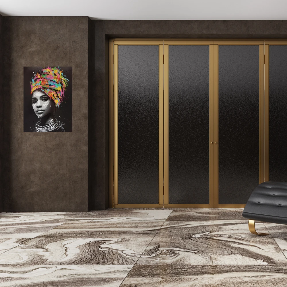 Лев и львица держит сексуальная девушка Картина на холсте для Обеденная