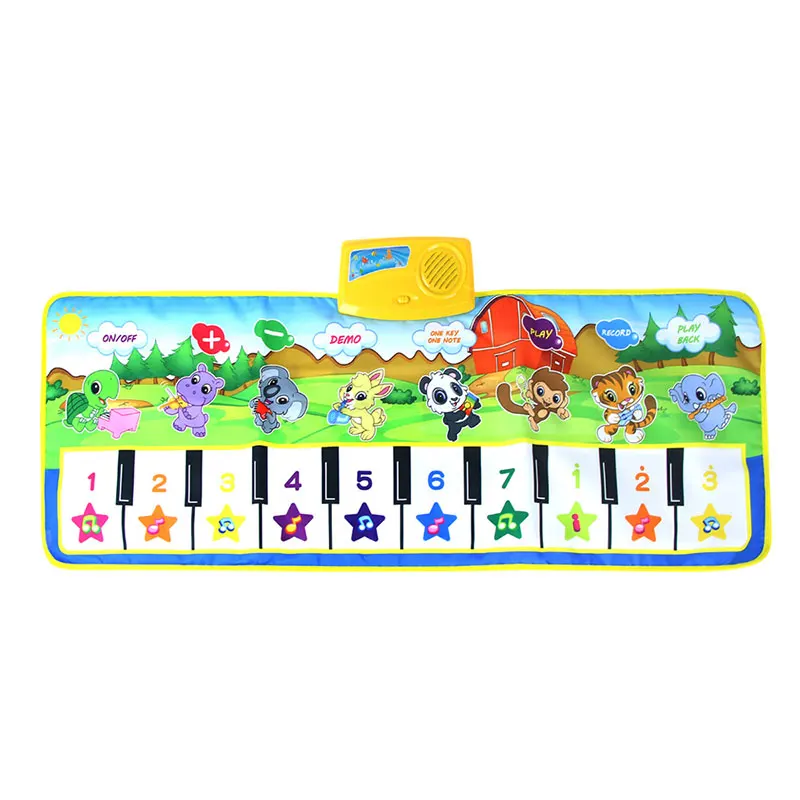 Большой музыкальный коврик 110x36 см, игрушки для фортепиано, игрушка для детей, Детский музыкальный коврик для обучения - Цвет: 1 pcs