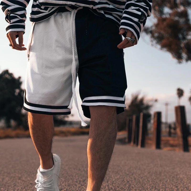 Шорты мужские спортивные для фитнеса дышащая сетчатая быстросохнущая