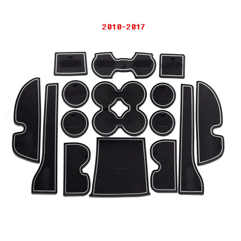 

15 шт. резиновый коврик нескользящий внутренний подстаканник Коврик для двери пазов для Toyota Land Cruiser Prado FJ150 2010-2019 аксессуары для укладки