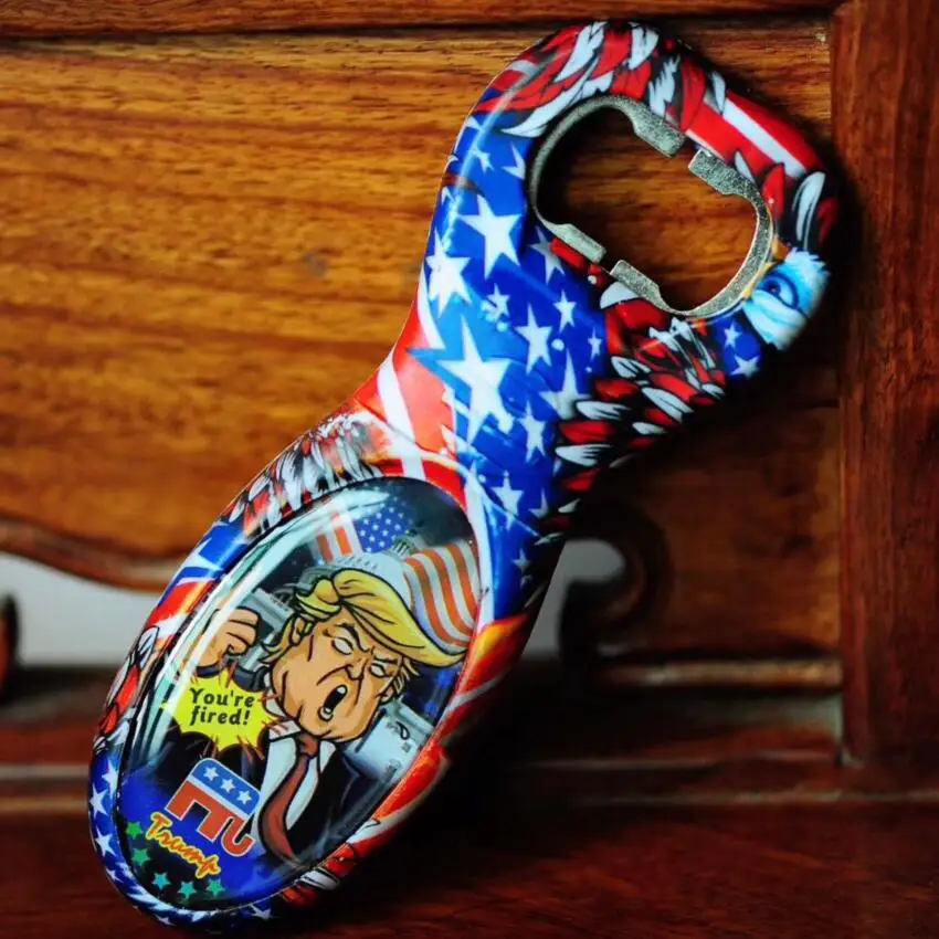 

Funny Sound Donald Trump Bottle Jar Opener Cool Gadgets Portable Beer Opener Keychian Manual Can Wine Drink Opener Kitchen Tool