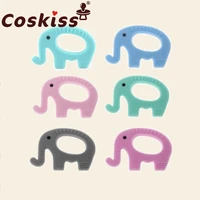 coskiss 1pcs bpa free animal silicone elephant teethers food grade baby teething product diy baby necklace nursing toy gift