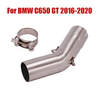 for bmw c650 gt 2016 2020 motorcycle exhaust link pipe escape middle mid tube connect section stainless steel slip on
