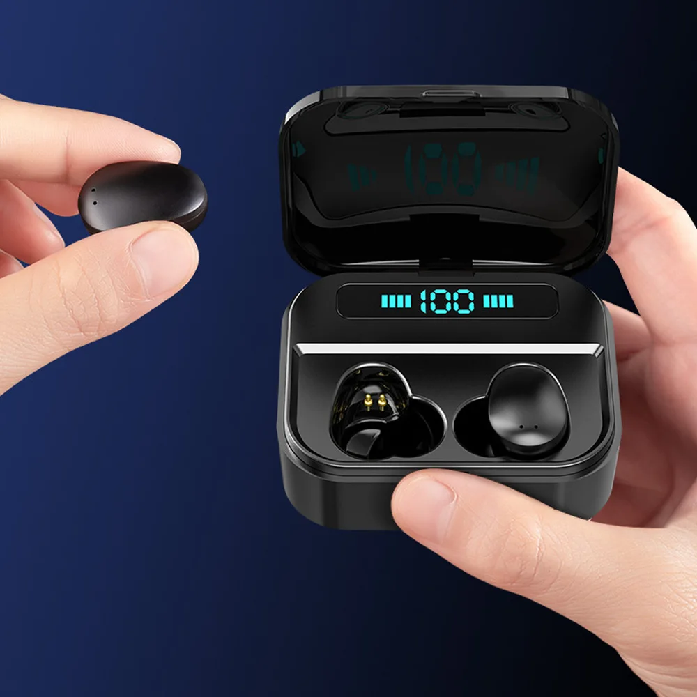 Миниатюрные наушники 5 0 Bluetooth TWS стереонаушники беспроводные водонепроницаемые