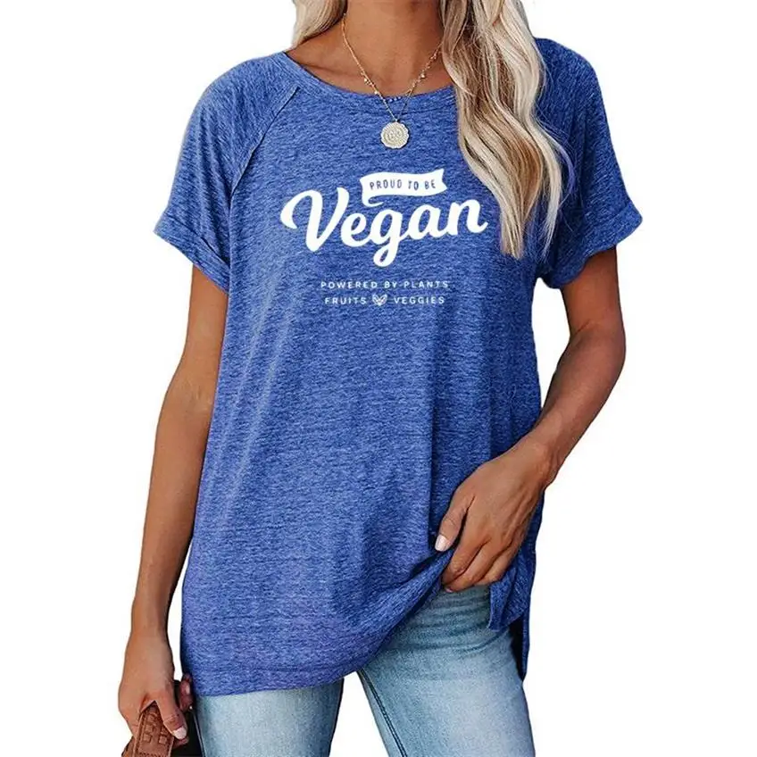 

Vegan Shirt For Women. Proud To Be Vegan Graphic Funny Cotton Casual Hipster Young Hipster Slogan Quote T Shirt Tees Tops