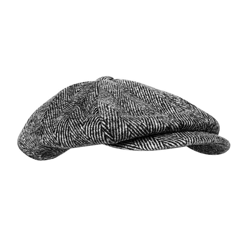 Casquette, шерстяные кепки Newsboy для мужчин, серые, в елочку, плоские шапки, для женщин, кофейного цвета, британские художники, шапка, осенне-зимние шапки и шапки BLM09